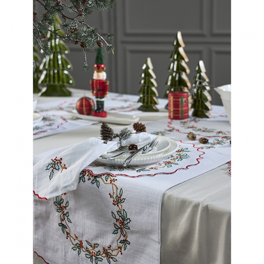 Дорожка на стол Festive wreath из коллекции New Year Essential, 45х150 см