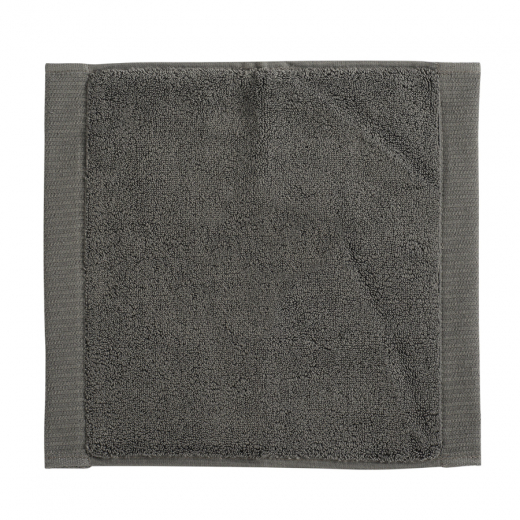 Полотенце для лица темно-серого цвета из коллекции Essential, 30х30 см