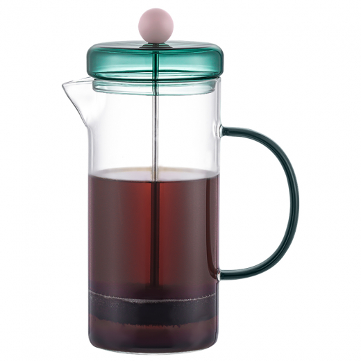 Френч-пресс Orb, изумрудный/розовый, 900 мл