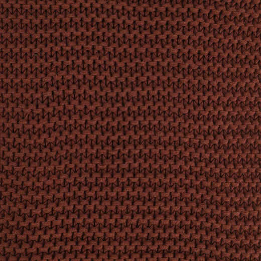 Плед из хлопка жемчужной вязки коричневого цвета из коллекции Essential, 130х180 см