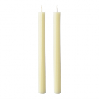 Набор из двух свечей молочно-белого цвета из коллекции Edge, 24,5 см