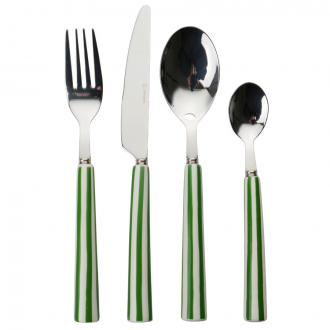 Набор столовых приборов "Джамбо", зеленые, 8 пред.