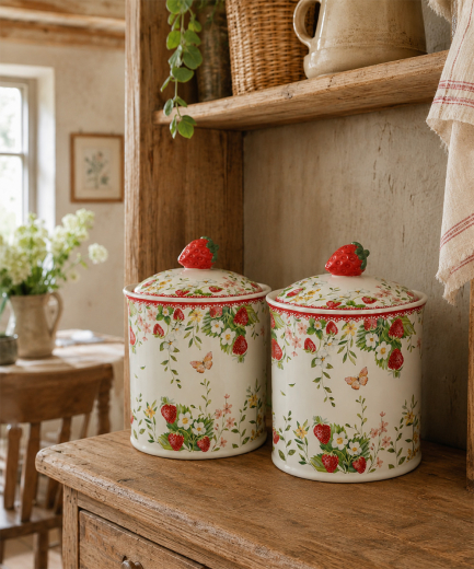 Банка для хранения Jardin Des Fraises, Ø12,5х18 см
