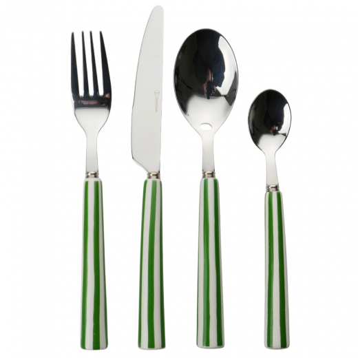 Набор столовых приборов "Джамбо", зеленые, 8 пред.