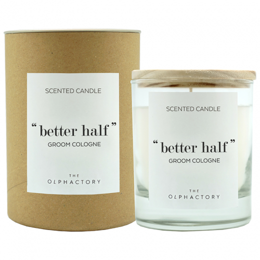 Свеча ароматическая The Olphactory, Better Half, Groom Cologne, 40 ч
