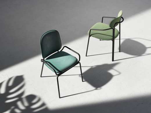 Стул Ror, Round, рогожка, черный/серый