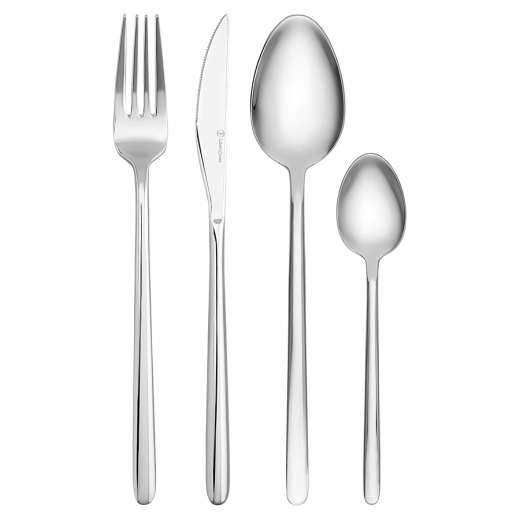 Набор столовых приборов Pure, серебристые глянцевые, 16 пред.