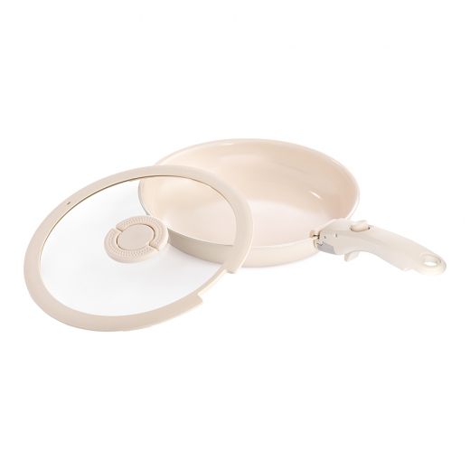 Сковорода с крышкой и съемной ручкой Smart Ceramic, Ø26 см