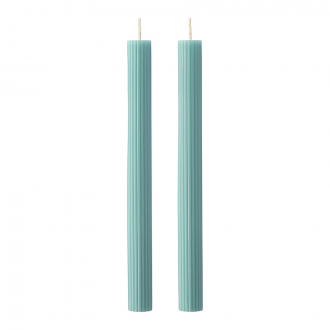 Набор из двух свечей бирюзового цвета из коллекции Edge, 24,5 см