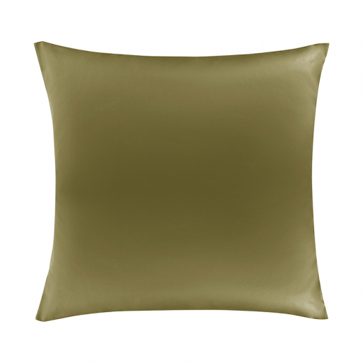Набор наволочек из премиального сатина оливкового цвета из коллекции Essential, 70х70 см