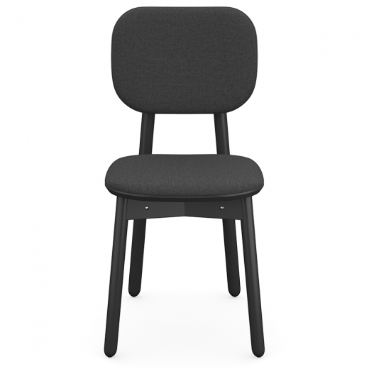 Стул с обивкой Saga, рогожка, темно-серый