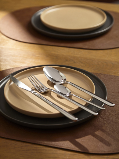 Набор столовых приборов Pure, серебристые глянцевые, 24 пред.