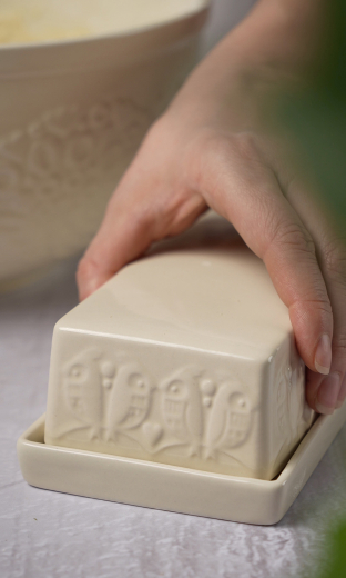 Масленка Birds of Paradise, кремовая