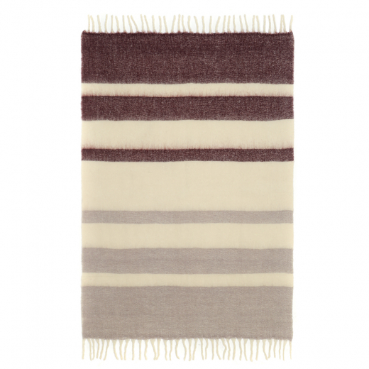 Плед мохеровый Over Horizon цвета марсала из коллекции Trendy Ruffles, 130х180 см