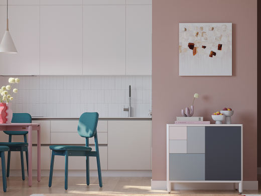 Стул Saga, рогожка, сине-зеленый