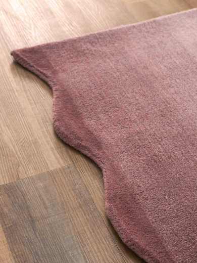 Ковер из шерсти Over Horizon цвета марсала из коллекции Trendy Ruffles