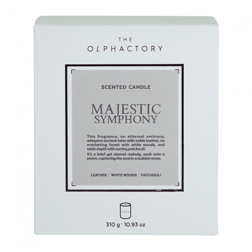Свеча ароматическая The Olphactory, White Insignia, Majestic Symphony, 60 ч