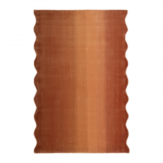 Ковер из шерсти Over Horizon терракотового цвета из коллекции Trendy Ruffles