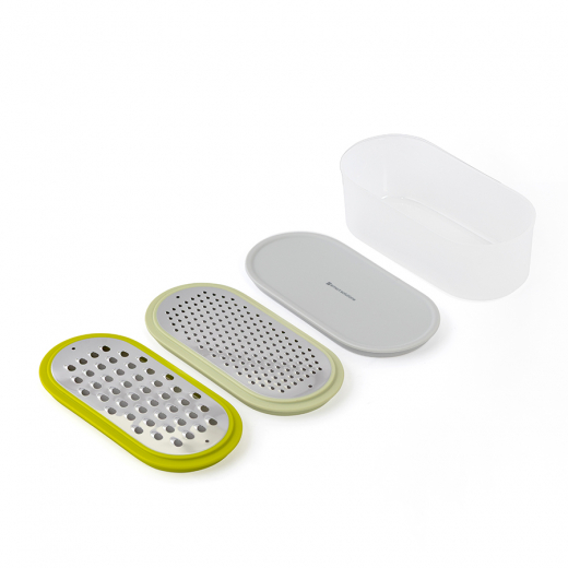 Терка с контейнером и крышкой Smart Helper, 20х10х9,5 см