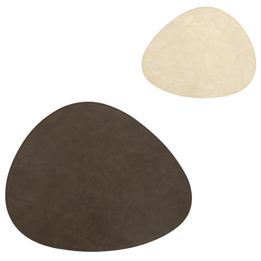 Салфетка сервировочная Drop, 33х41 см, темно-коричневая/молочная