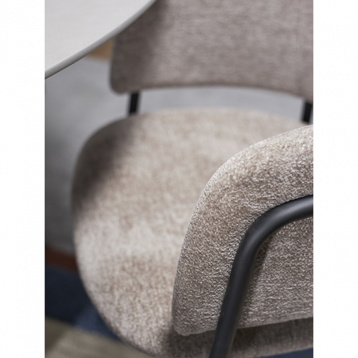 Стул Helning, мягкий шенилл, серо-коричневый