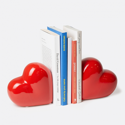 Держатель для книг Love, 14х14 см, красный, 2 шт.