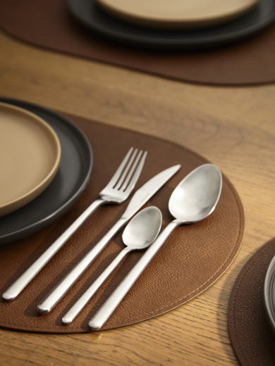 Набор столовых приборов Pure, серебристые матовые, 24 пред.