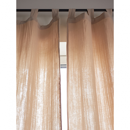 Штора из муслина бежевого цвета из коллекции Essential, 150х290 см