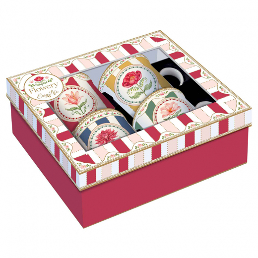 Набор кружек Flowery, 300 мл, 4 шт.