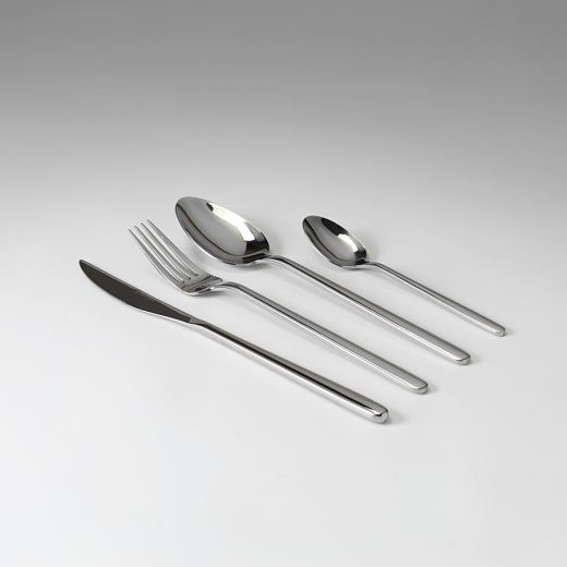Набор столовых приборов Pure, серебристые глянцевые, 24 пред.
