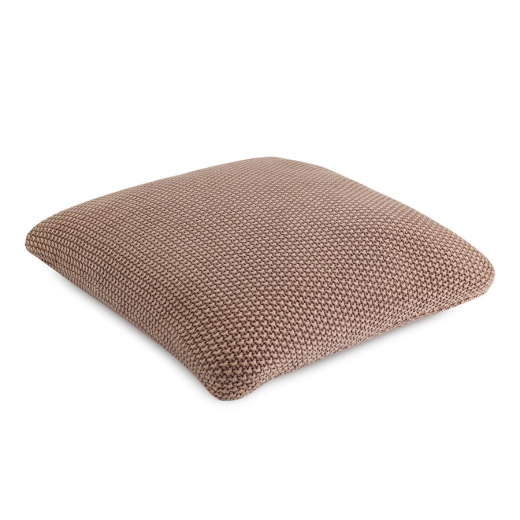 Подушка декоративная из стираного хлопка цвета мокко из коллекции Essential, 45х45 см