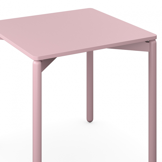 Стол обеденный Saga, 75х75 см, розовый
