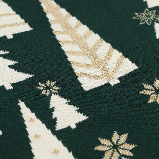 Плед из хлопка с новогодним рисунком Whitewood из коллекции New Year Essential, 130x180 см