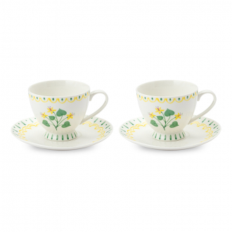 Набор чайных пар "Летний час", 200 мл, желтые, 2 шт.