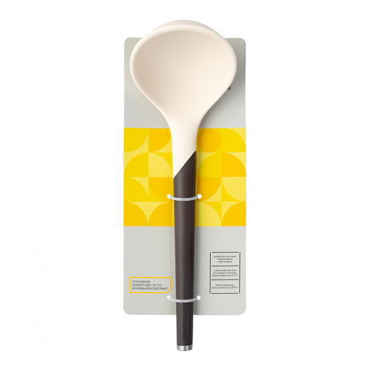 Половник SmartChef, 31 см, бежевый/бордовый
