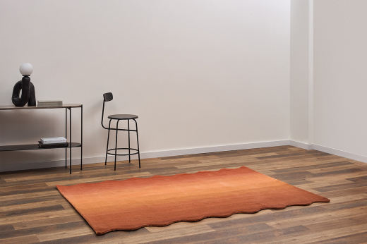 Ковер из шерсти Over Horizon терракотового цвета из коллекции Trendy Ruffles