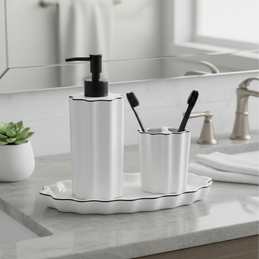 Подставка для ванных принадлежностей Camellia, белая