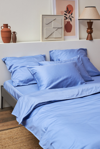 Набор наволочек из премиального сатина сиреневого цвета из коллекции Essential, 50х70 см