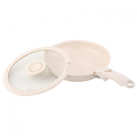 Набор посуды для приготовления со съемной ручкой Smart Ceramic, 7 предметов, цвета топленого молока