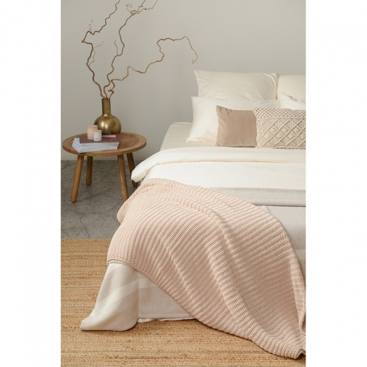 Комплект постельного белья из сатина кремового цвета из коллекции Essential, 200х220 см