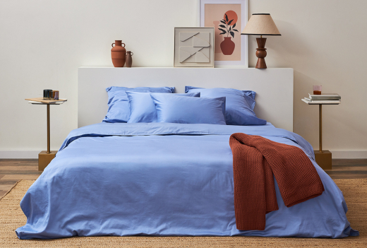 Набор наволочек из премиального сатина сиреневого цвета из коллекции Essential, 50х70 см