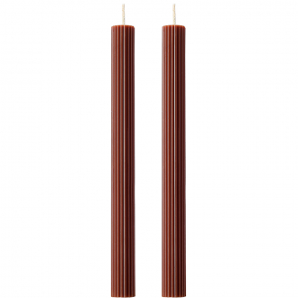 Набор из двух свечей коричневого цвета из коллекции Edge, 24,5 см