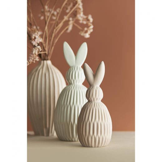 Декор из фарфора бежевого цвета Trendy Bunny из коллекции Essential, 9,2х9,2x22,6 см