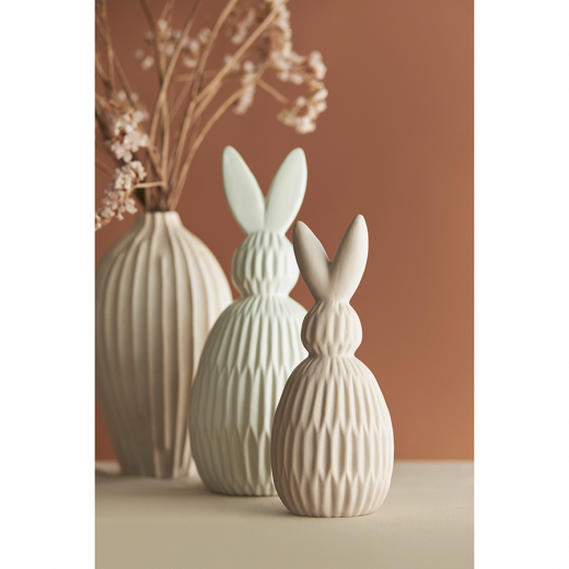 Декор из фарфора бежевого цвета Trendy Bunny из коллекции Easter Essential, 9,2х9,2x22,6 см