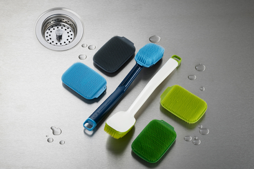 Набор щеток для мытья посуды CleanTech, синий/серый, 2 шт.