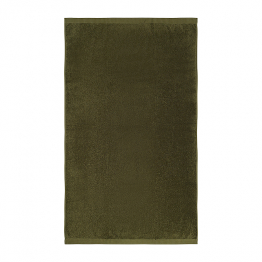 Полотенце банное оливкового цвета из коллекции Essential, 90х150 см