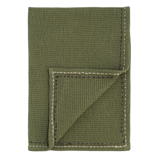 Набор вафельных полотенец с декоративной строчкой из коллекции Essential, 50х70 см