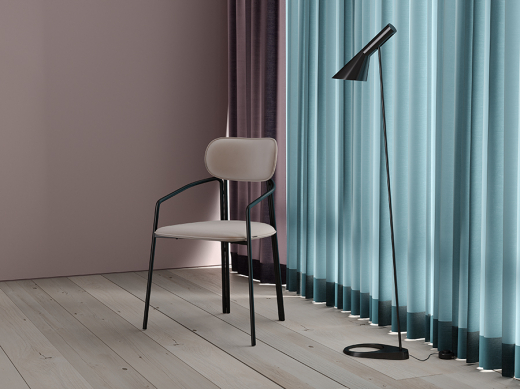 Стул Ror, Round, велюр, черный/бежевый