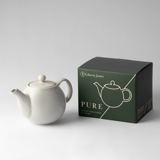 Чайник заварочный с ситом Pure, 1 л, белый