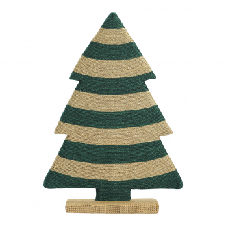 Декор новогодний Trendy stripes из джута и гофрированного картона из коллекции New Year Essential